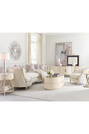 Cream Bouclé Lounge Chair | Caracole Adela | Oroa.com