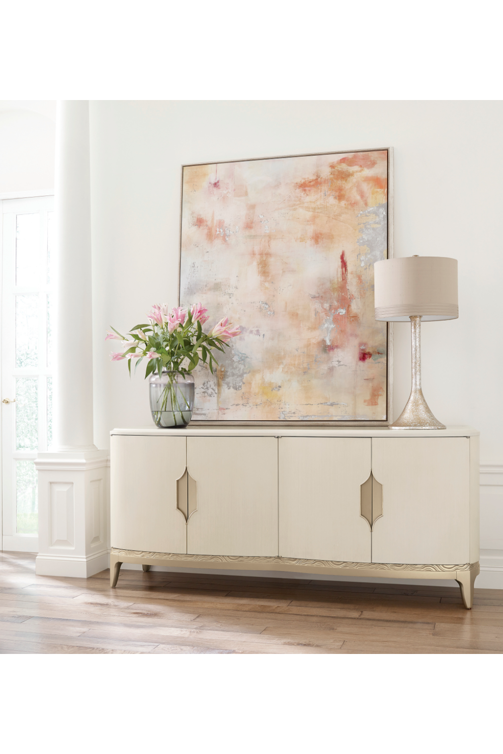 Cream Wooden Modern Sideboard | Caracole Adela | Oroa.com