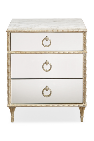 Mirrored Vintage Style Nightstand | Caracole Fontainebleau | Oroa.com
