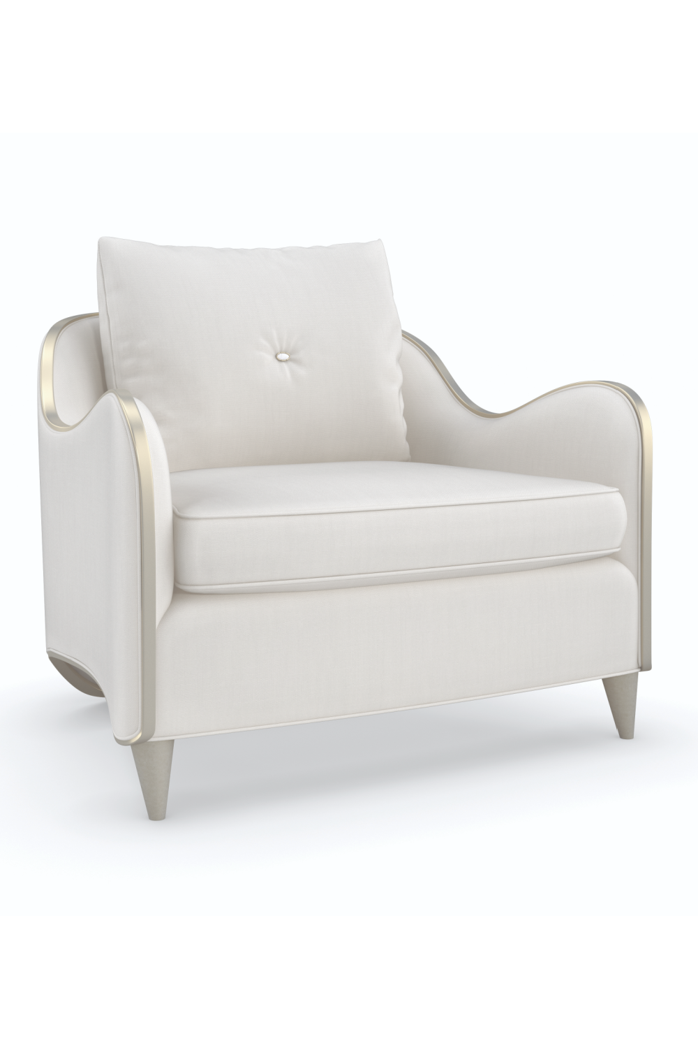 White Chenille Lounge Chair | Caracole Lillian | Oroa.com