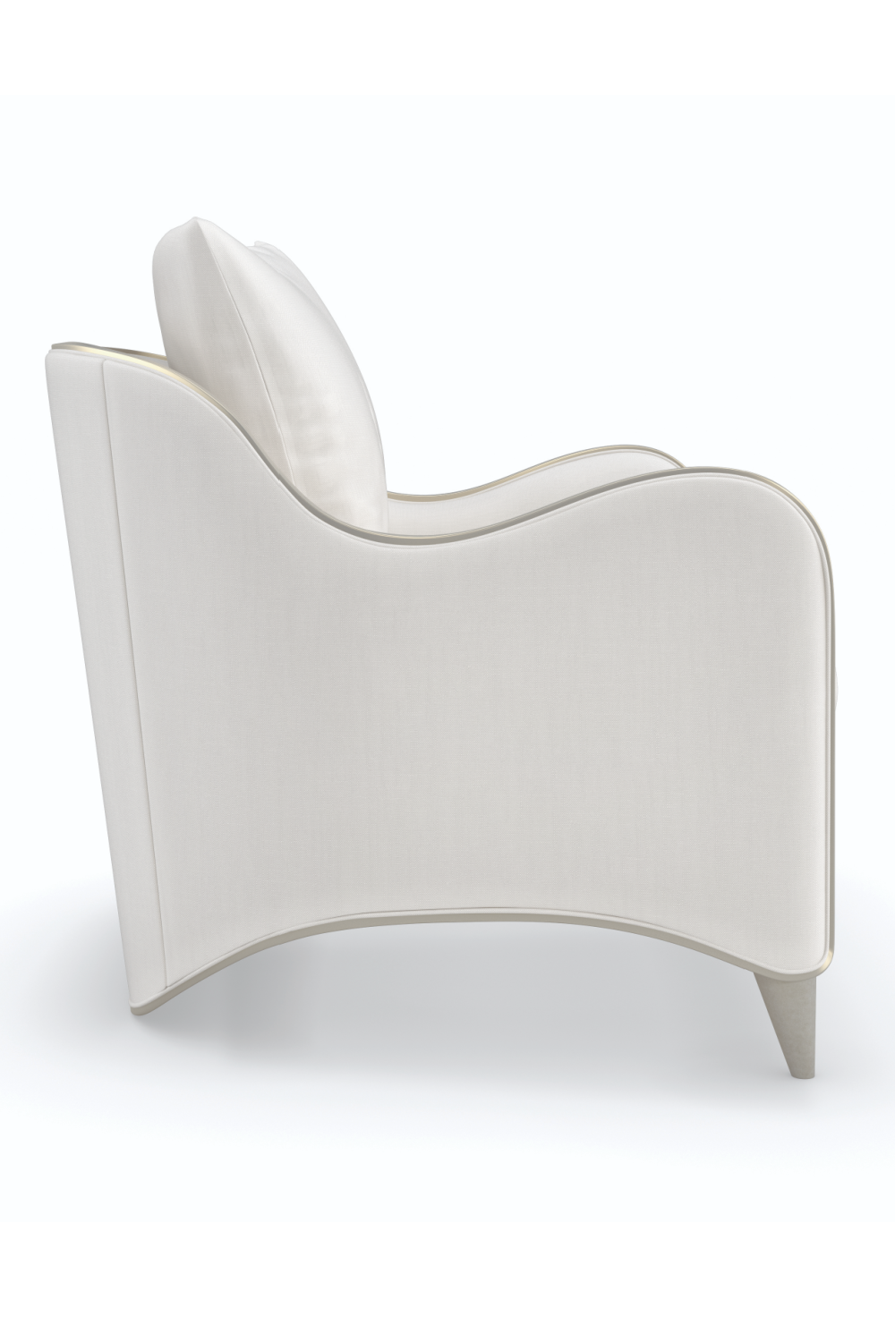 White Chenille Lounge Chair | Caracole Lillian | Oroa.com