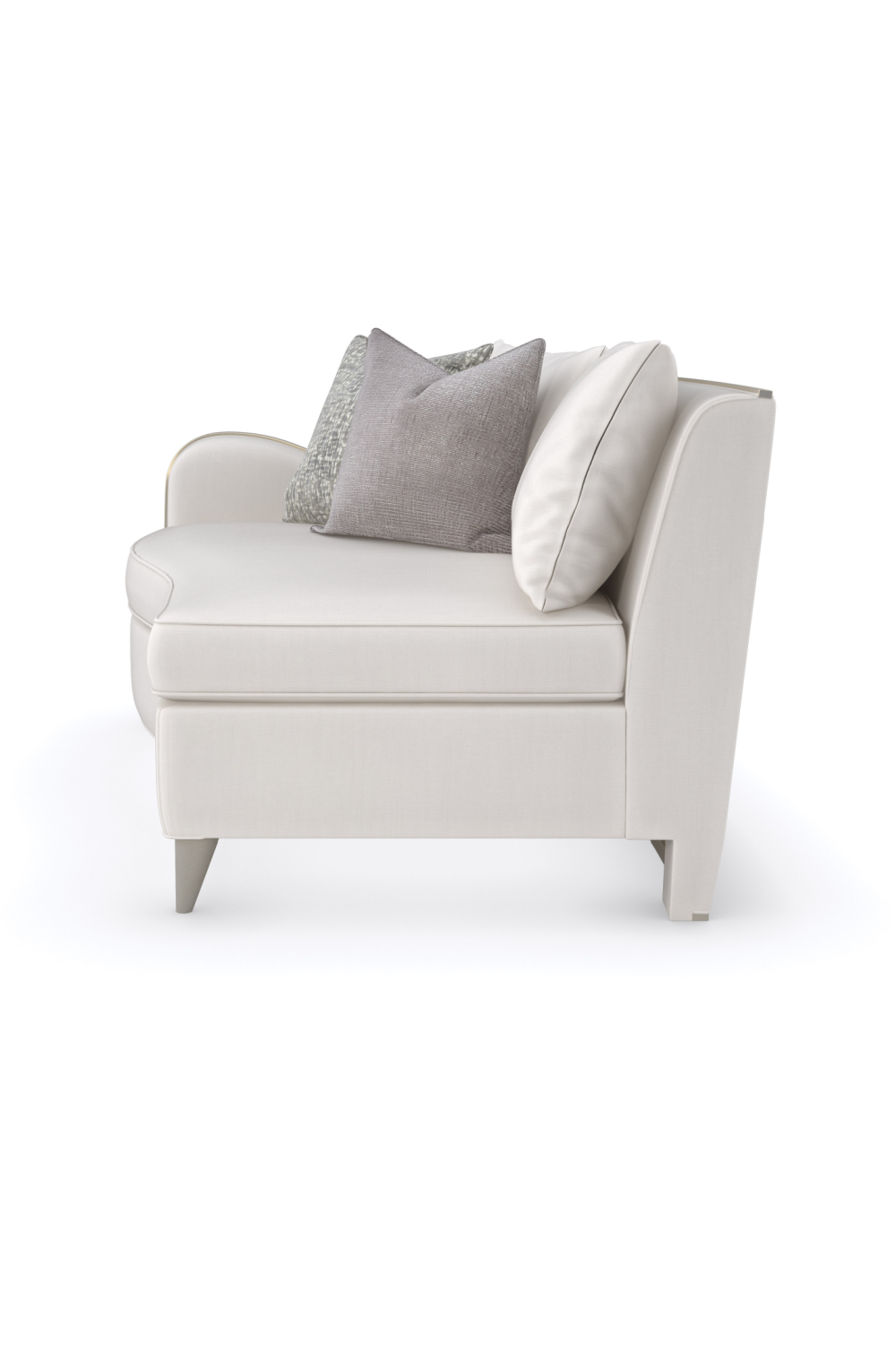 White Chenille Modular Sofa | Caracole Lillian | Oroa.com