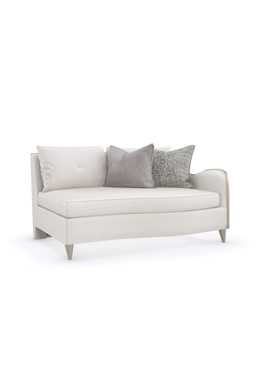 White Chenille Modular Sofa | Caracole Lillian | Oroa.com