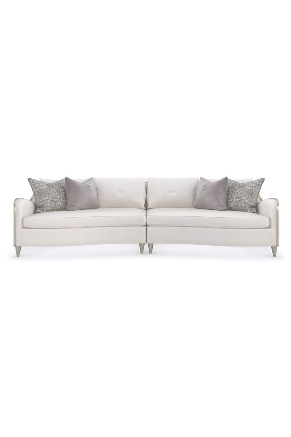 White Chenille Modular Sofa | Caracole Lillian | Oroa.com