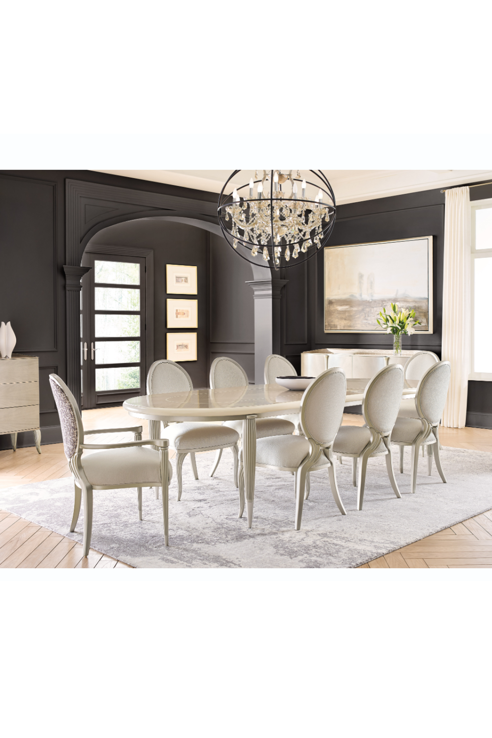 Oval Extendable Dining Table | Caracole Lillian | Oroa.com