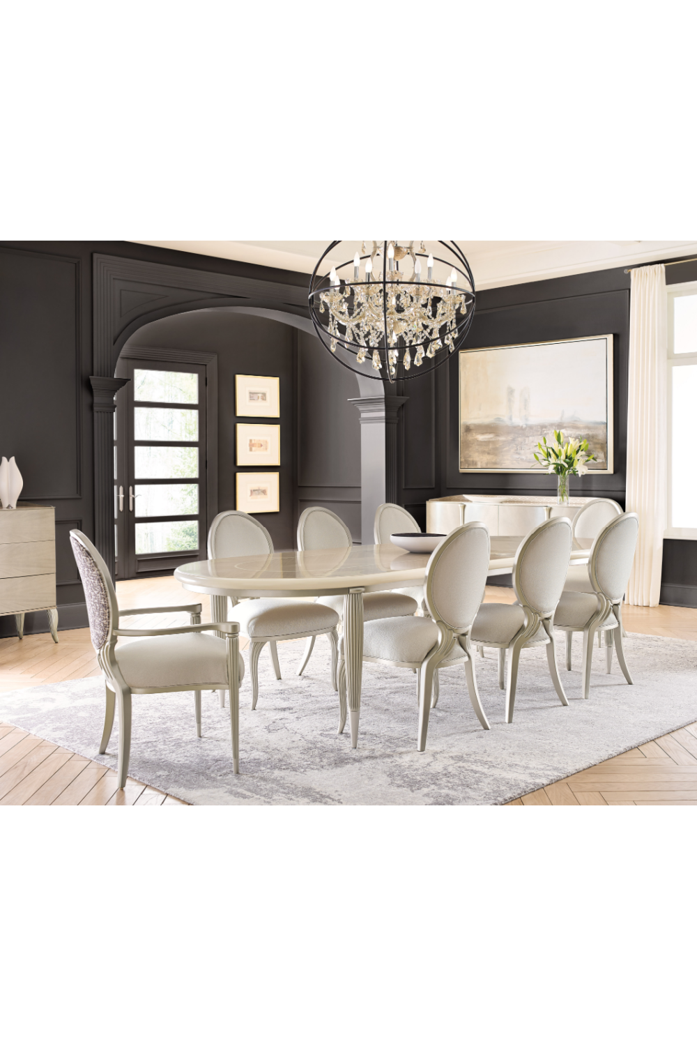 Velvet Modern Dining Chair | Caracole Lillian | Oroa.com