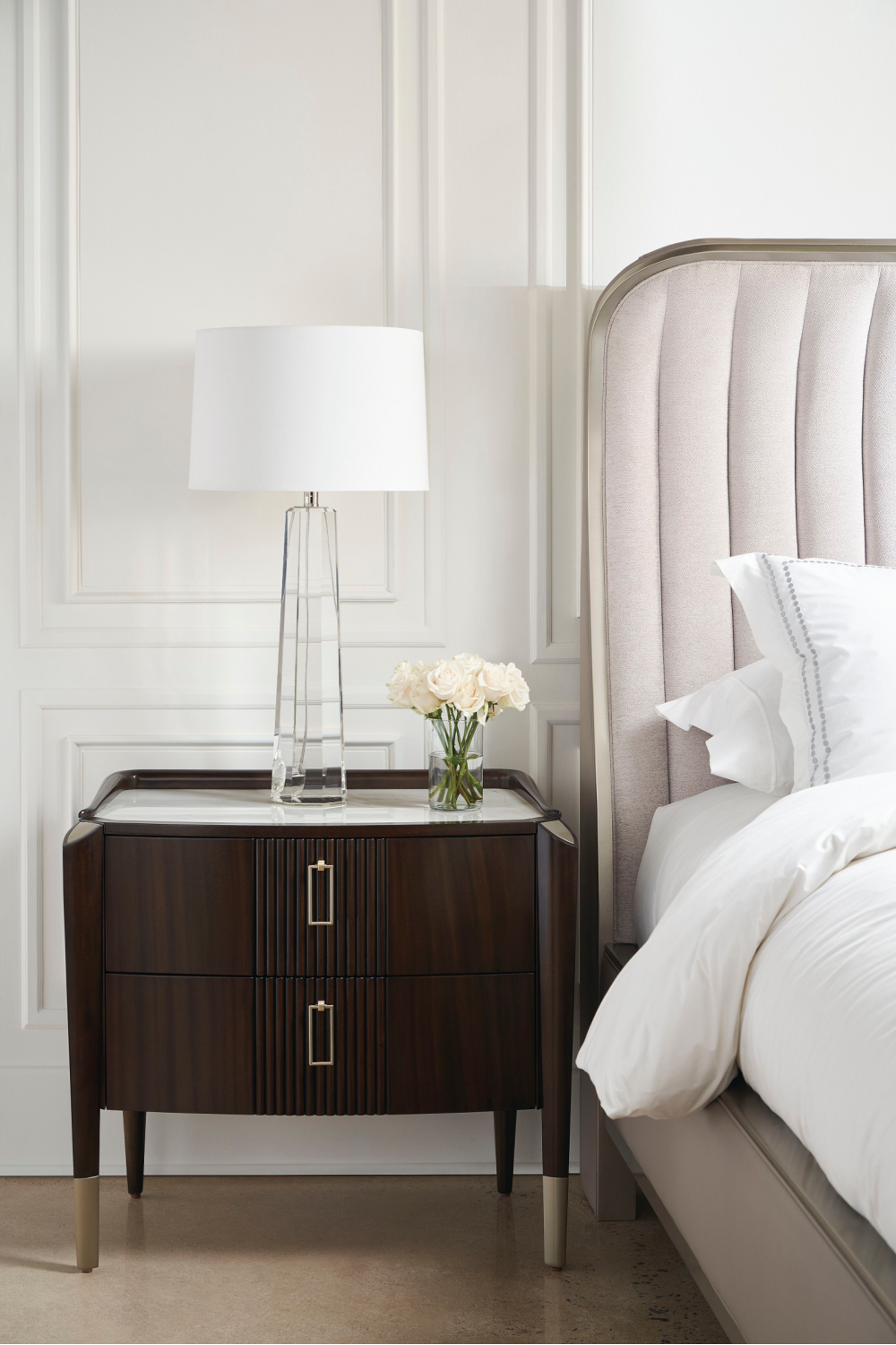 Dark Wood Classic Nightstand | Caracole The Oxford | Oroa.com