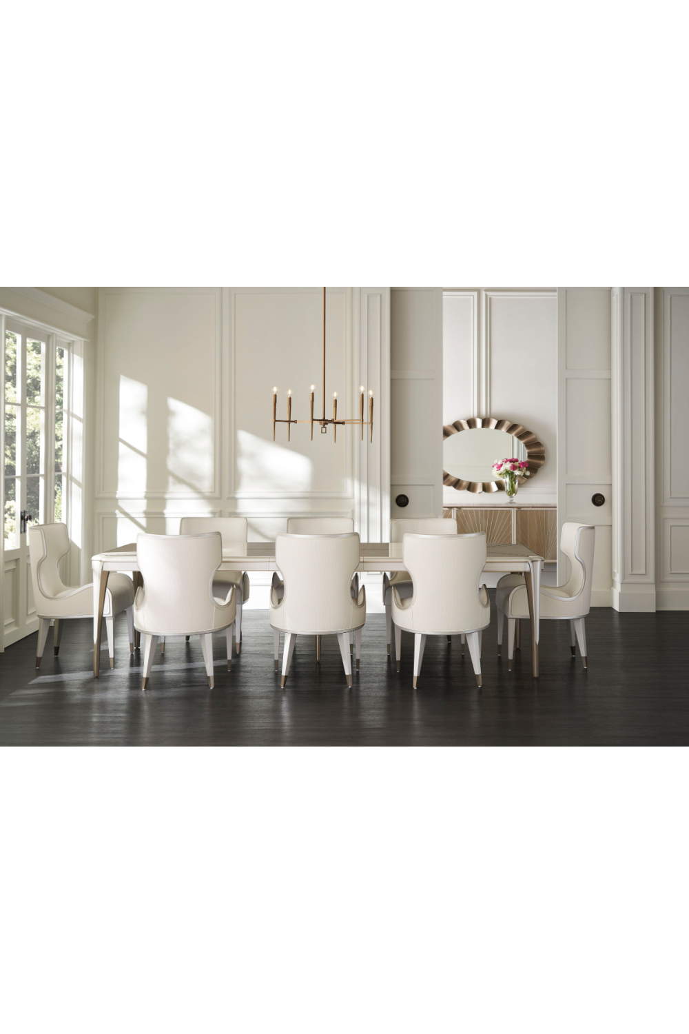 Sculptural White Modern Armchair | Caracole Valentina | Oroa.com