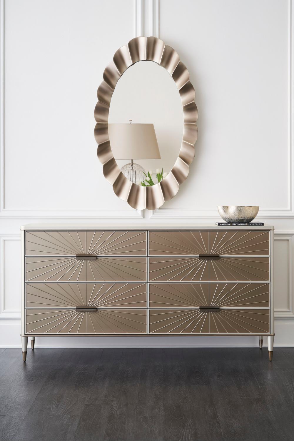 Scalloped Oval Mirror | Caracole Valentina | Oroa.com