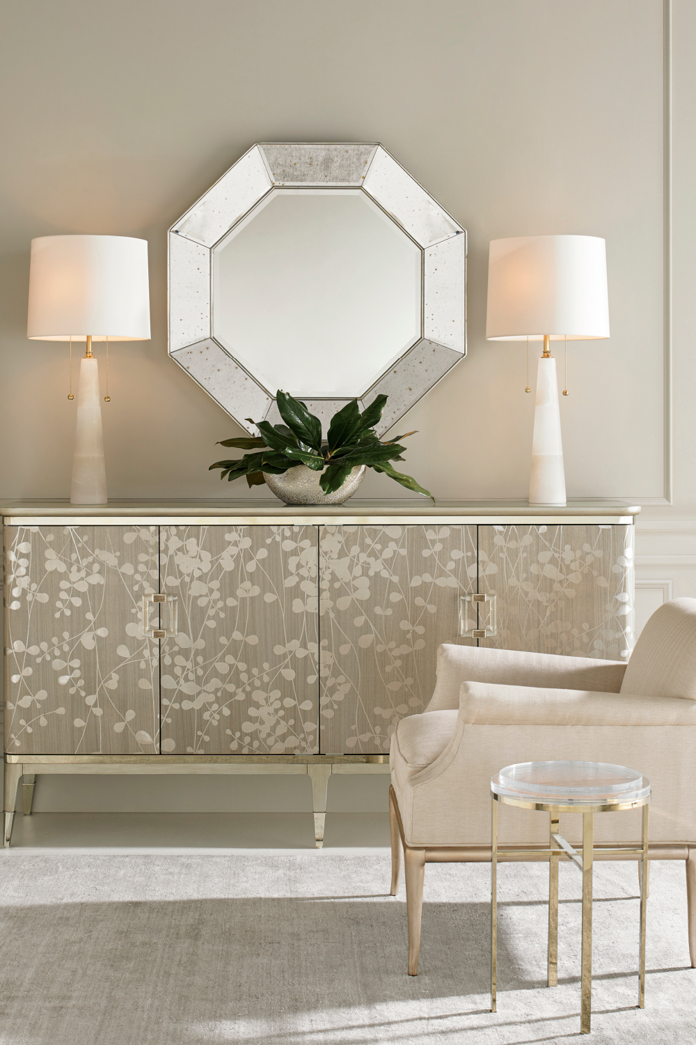 Gold Wooden Sideboard | Caracole Turn A New Leaf | Oroa.com