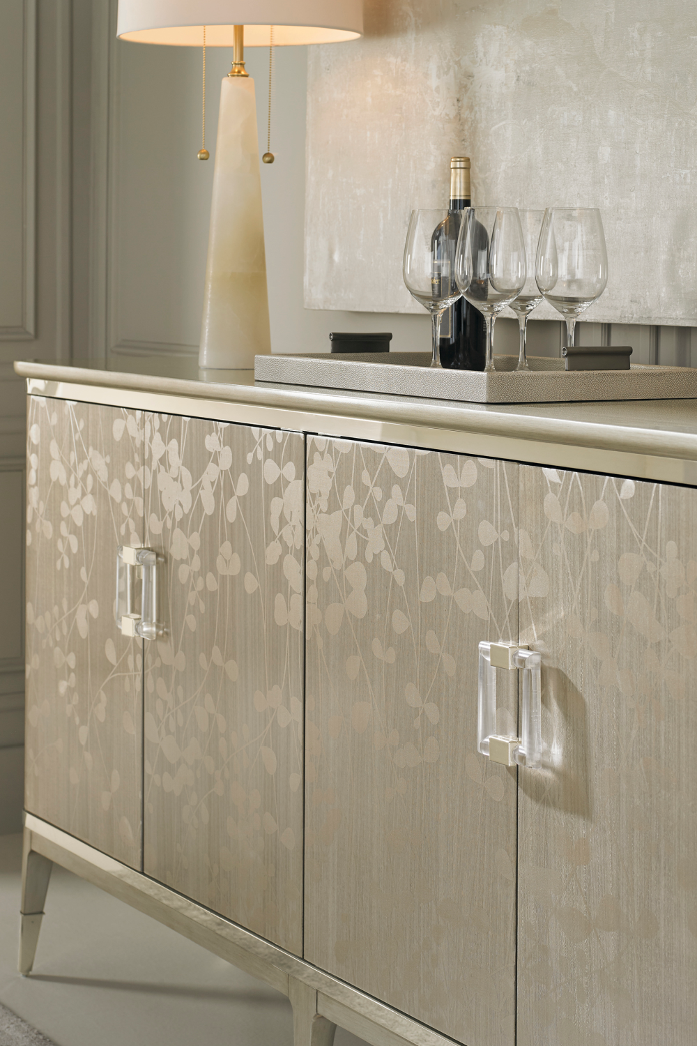 Gold Wooden Sideboard | Caracole Turn A New Leaf | Oroa.com