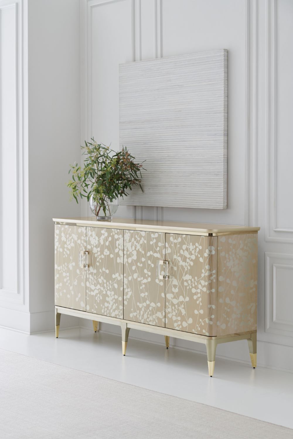 Gold Wooden Sideboard | Caracole Turn A New Leaf | Oroa.com