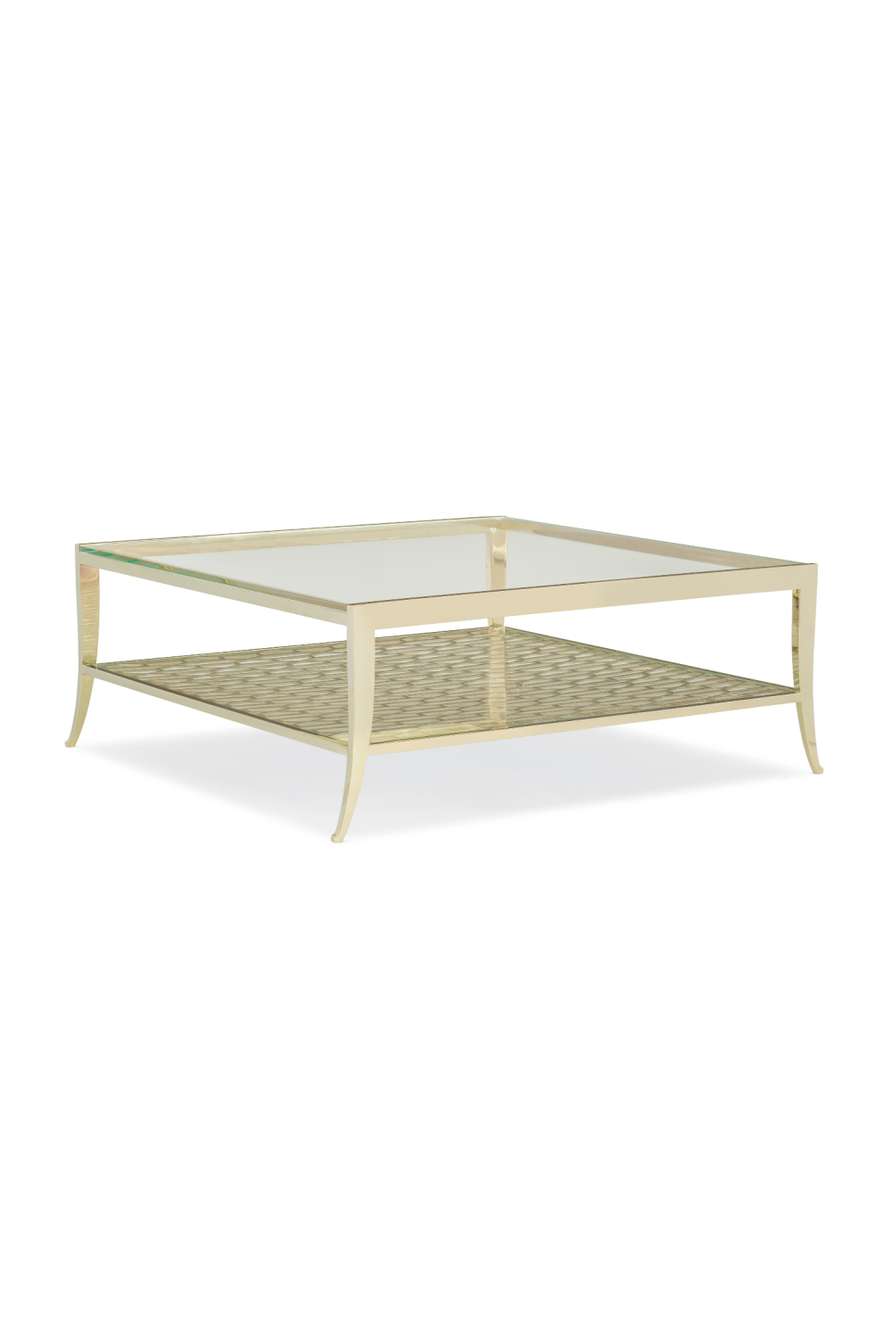 Gold Square Coffee Table | Caracole Pattern Recognition | Oroa.com