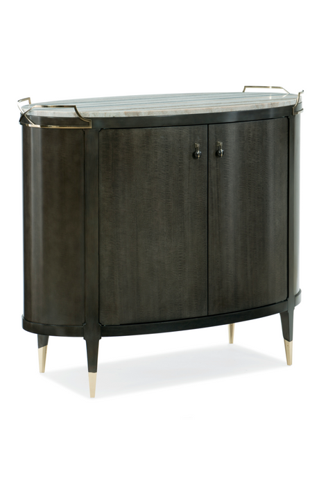 Oval Modern Bar Cabinet | Caracole Mix-ology | Oroa.com