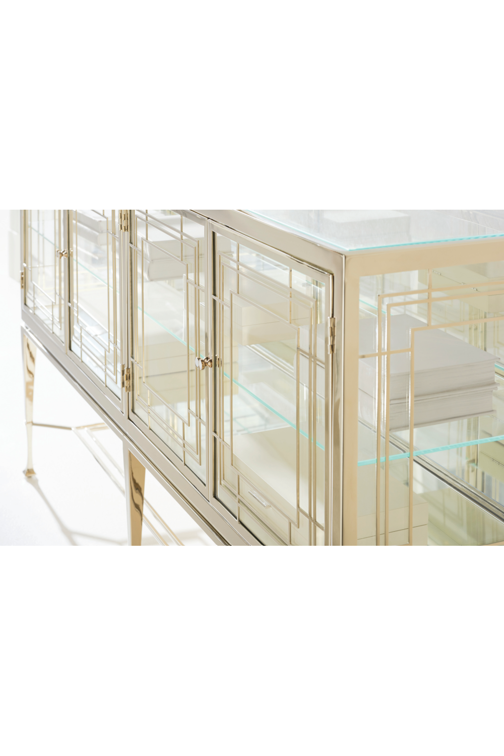 Clear Glass Sideboard | Caracole Worth Its Weight In Gold | Oroa.com