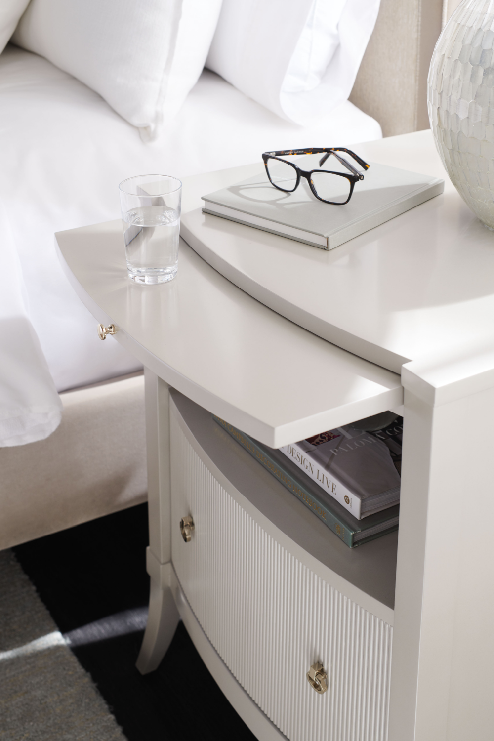 Modern Classic Cream Nightstand | Caracole New Love | Oroa.com