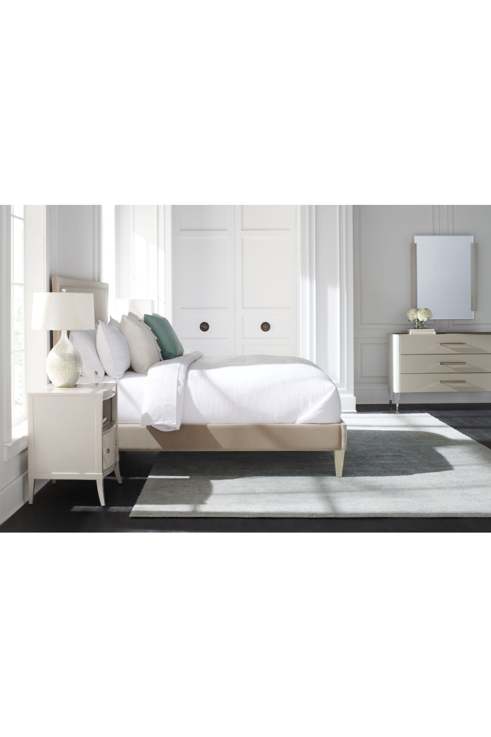 Modern Classic Cream Nightstand | Caracole New Love | Oroa.com