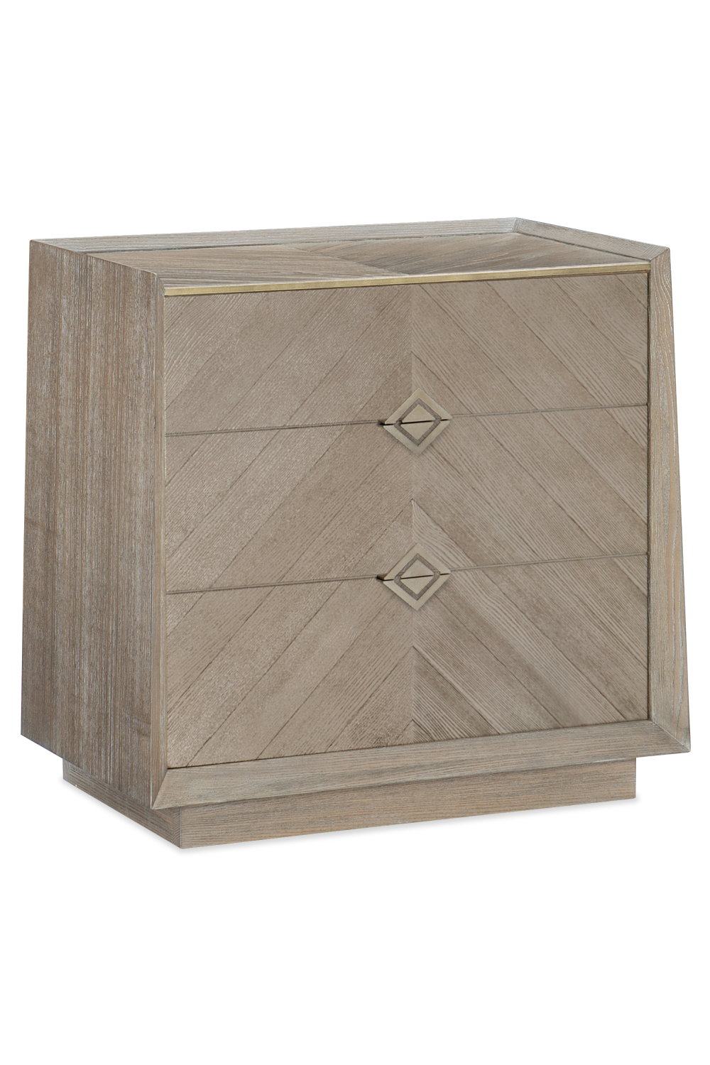 Chevron Patterned Nightstand | Caracole Crossed Purposes | Oroa.com