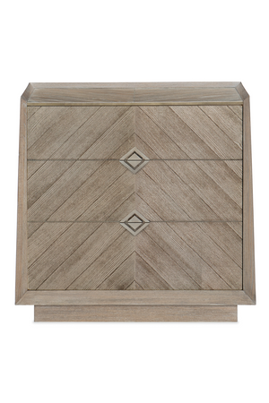 Chevron Patterned Nightstand | Caracole Crossed Purposes | Oroa.com