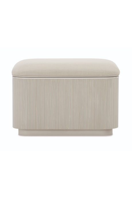 Beige Fluted Storage Ottoman | Caracole For The Love Of | Oroa.com