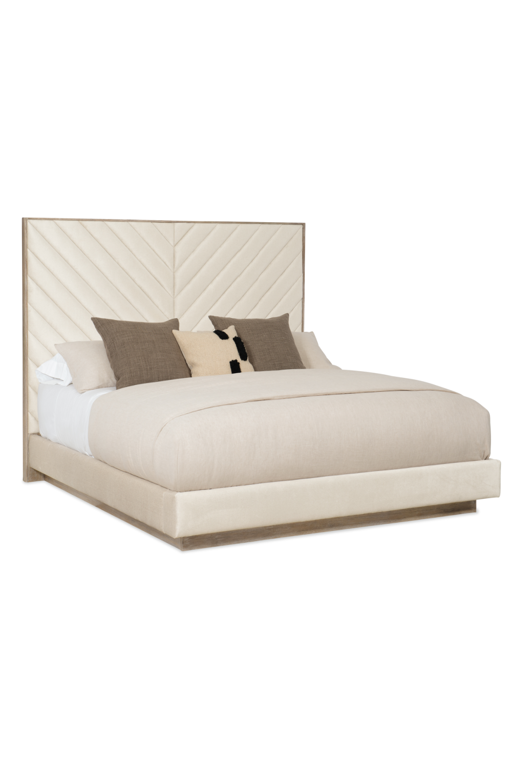 Ash Wood Upholstered Bed | Caracole Meet U In The Middle | Oroa.com
