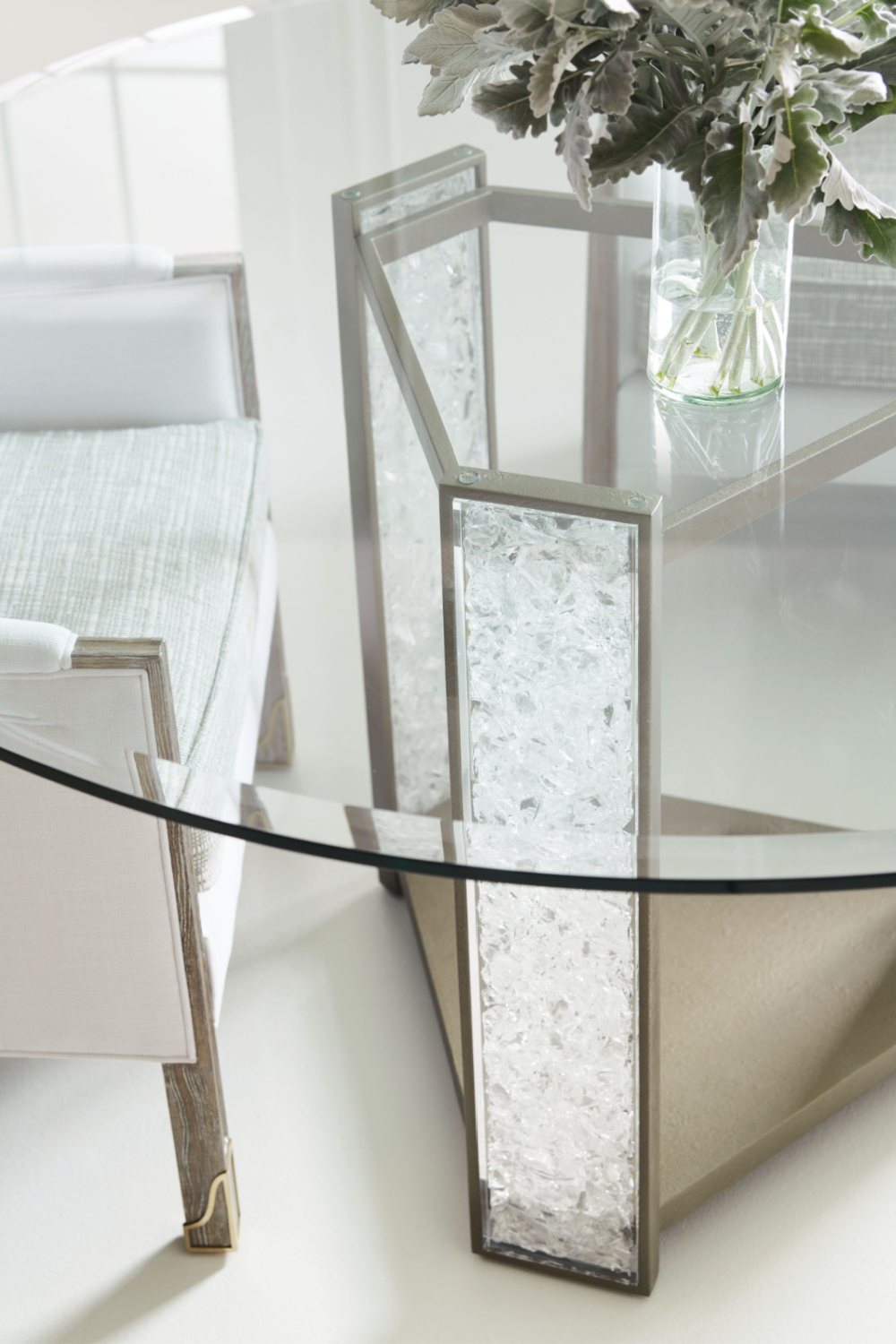 Crystal Pillars Dining Table Base | Caracole Break The Ice | Oroa.com