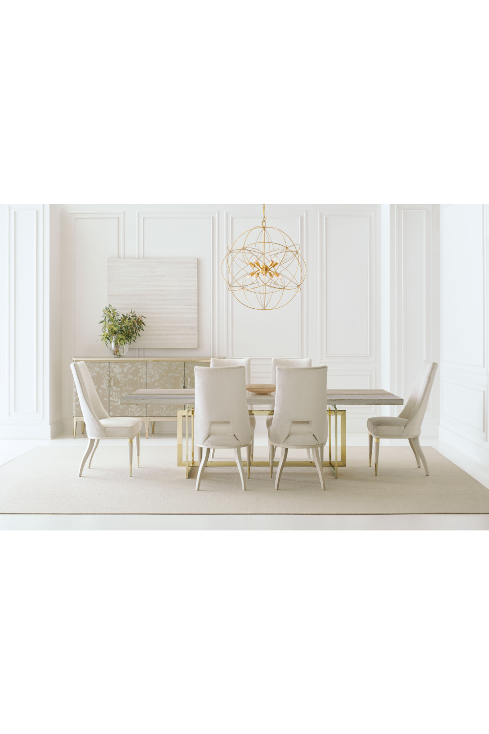 Beige Marble Dining Table | Caracole Wish You Were Here | Oroa.com