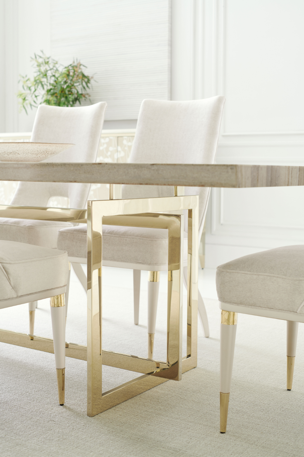 Beige Marble Dining Table | Caracole Wish You Were Here | Oroa.com