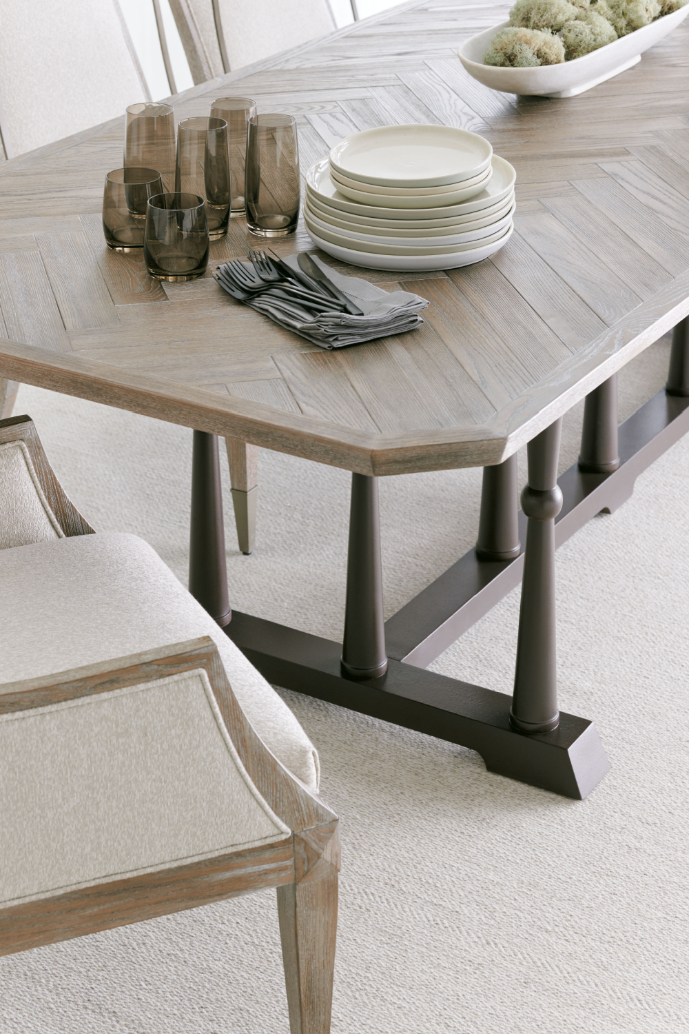 Ash Driftwood Classic Dining Table | Caracole Dinner Circuit 96 | Oroa.com