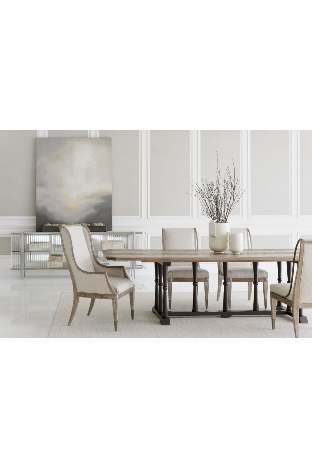 Ash Driftwood Classic Dining Table | Caracole Dinner Circuit 96 | Oroa.com