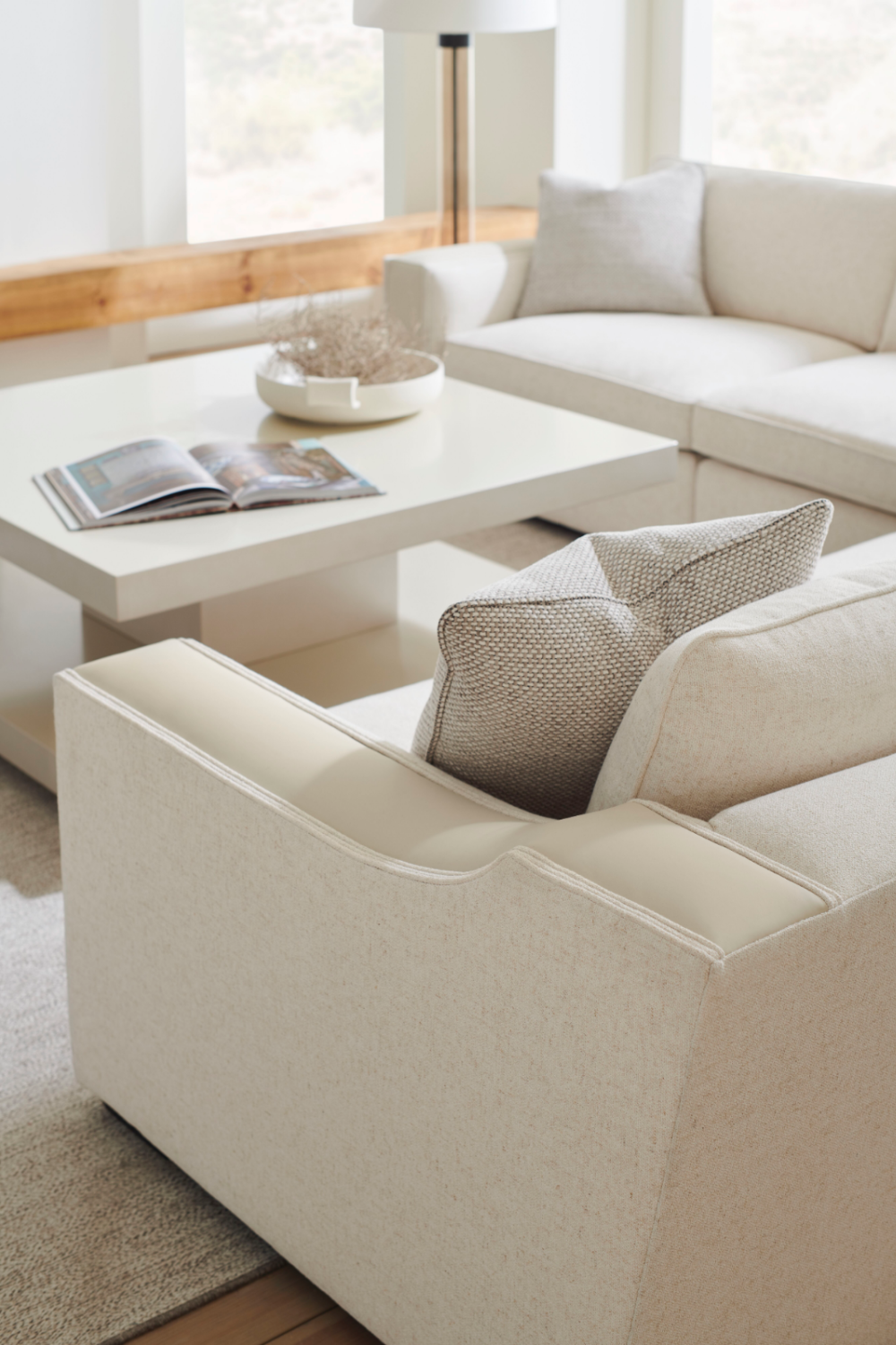 Beige Geometrical Coffee Table | Caracole Cool And Classic |  Oroa.com