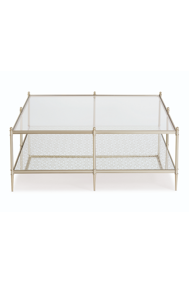 Metal Framed Glass Cocktail Table | Caracole Perfectly Square | oroa.com