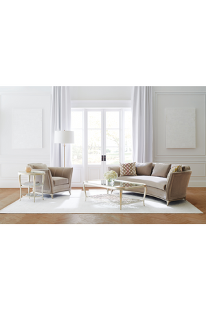 Oval Glass Top Side Table | Caracole Wild Flower | Oroa.com