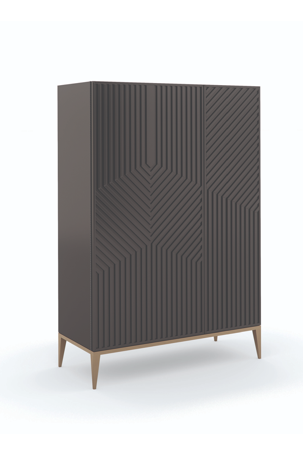 Dark Brown Graphic Cabinet | Caracole Out of Line | Oroa.com
