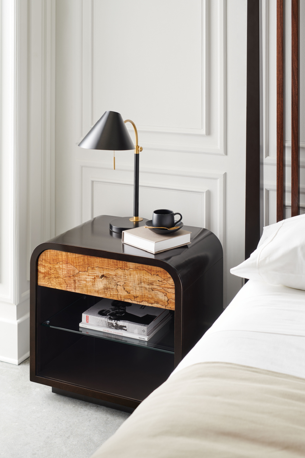 Dark Brown Modern Nightstand | Caracole Excess Knot | Oroa.com