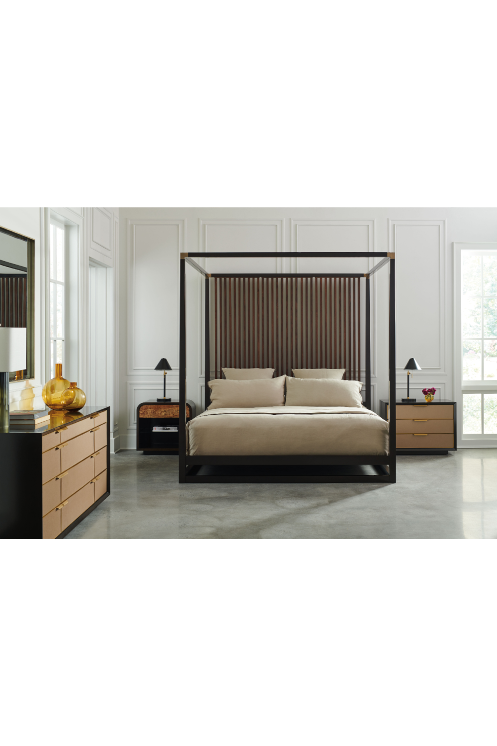 Dark Brown Modern Nightstand | Caracole Excess Knot | Oroa.com