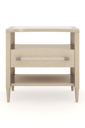 Crescent-Shaped Top Nightstand | Caracole Clearly Open | Oroatrade.com