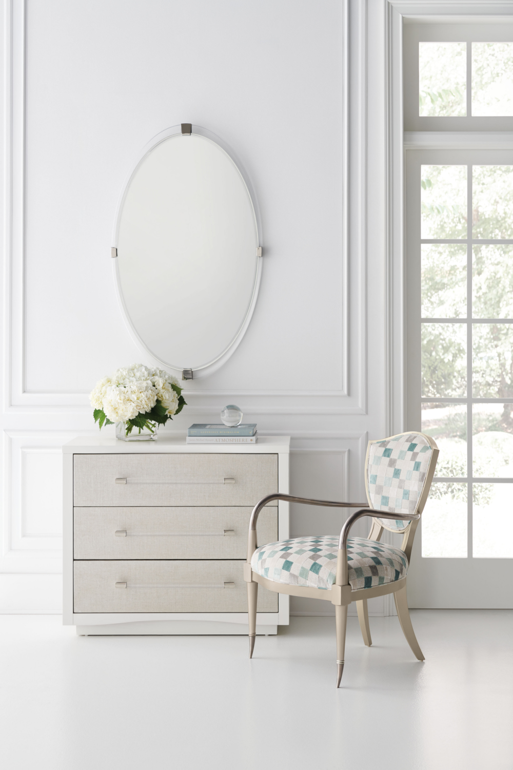 White 3-Drawer Nightstand | Caracole A Clear Touch | Oroa.com