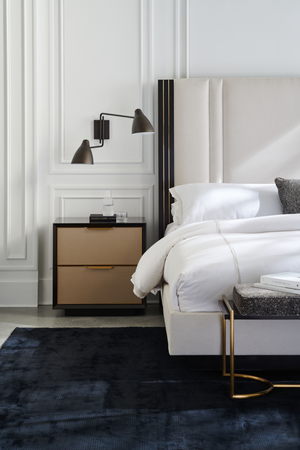 Gray Velvet Bench | Caracole Slim Line | Oroa.com