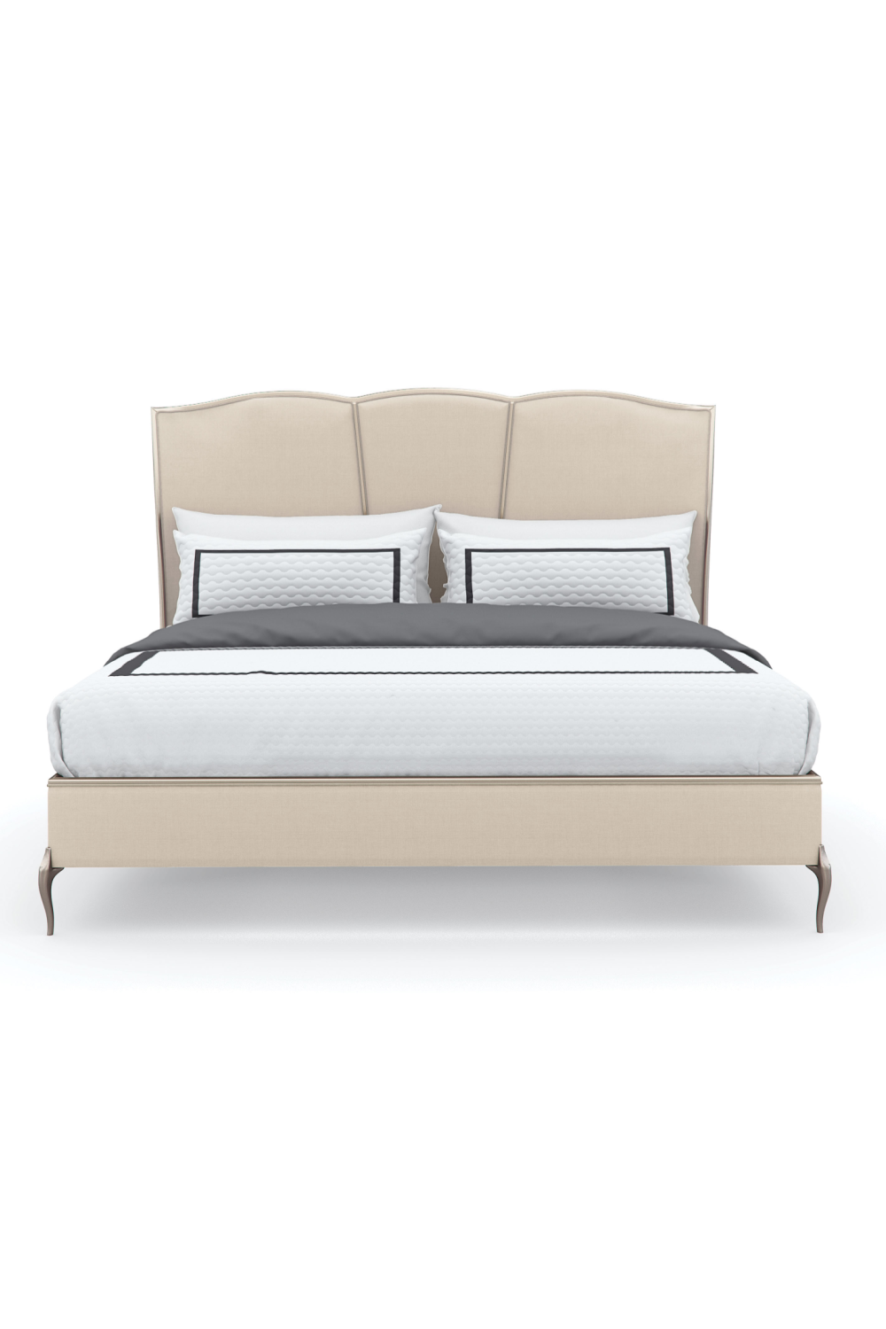 Silver Framed Modern Bed | Caracole Un-Deux-Trois | Oroa.com