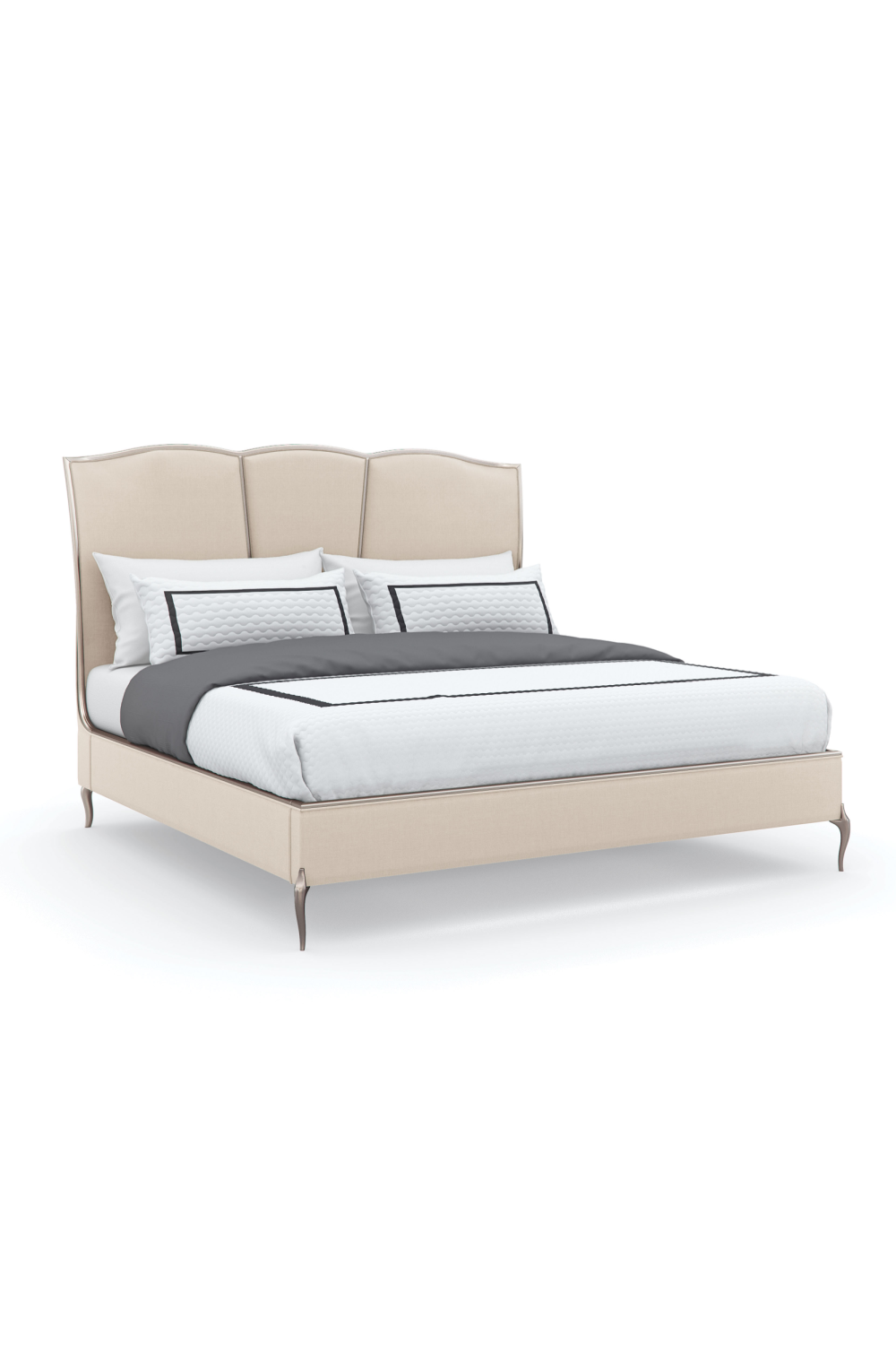 Silver Framed Modern Bed | Caracole Un-Deux-Trois | Oroa.com