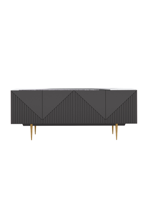 Slatted Modern Sideboard | Caracole Over The Edge | Oroa.com