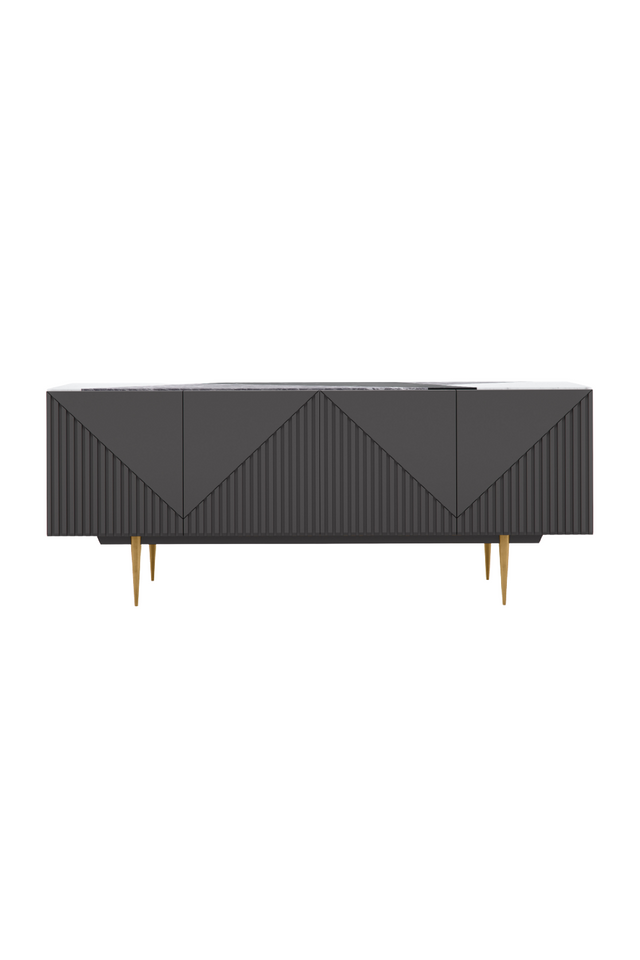 Slatted Modern Sideboard | Caracole Over The Edge | Oroa.com