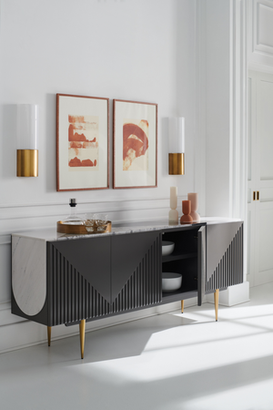 Slatted Modern Sideboard | Caracole Over The Edge | Oroa.com