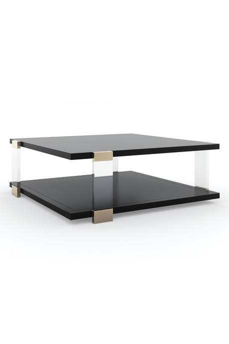 Square Black Coffee Table | Caracole I'll Take The Corner Table | Oroa.com