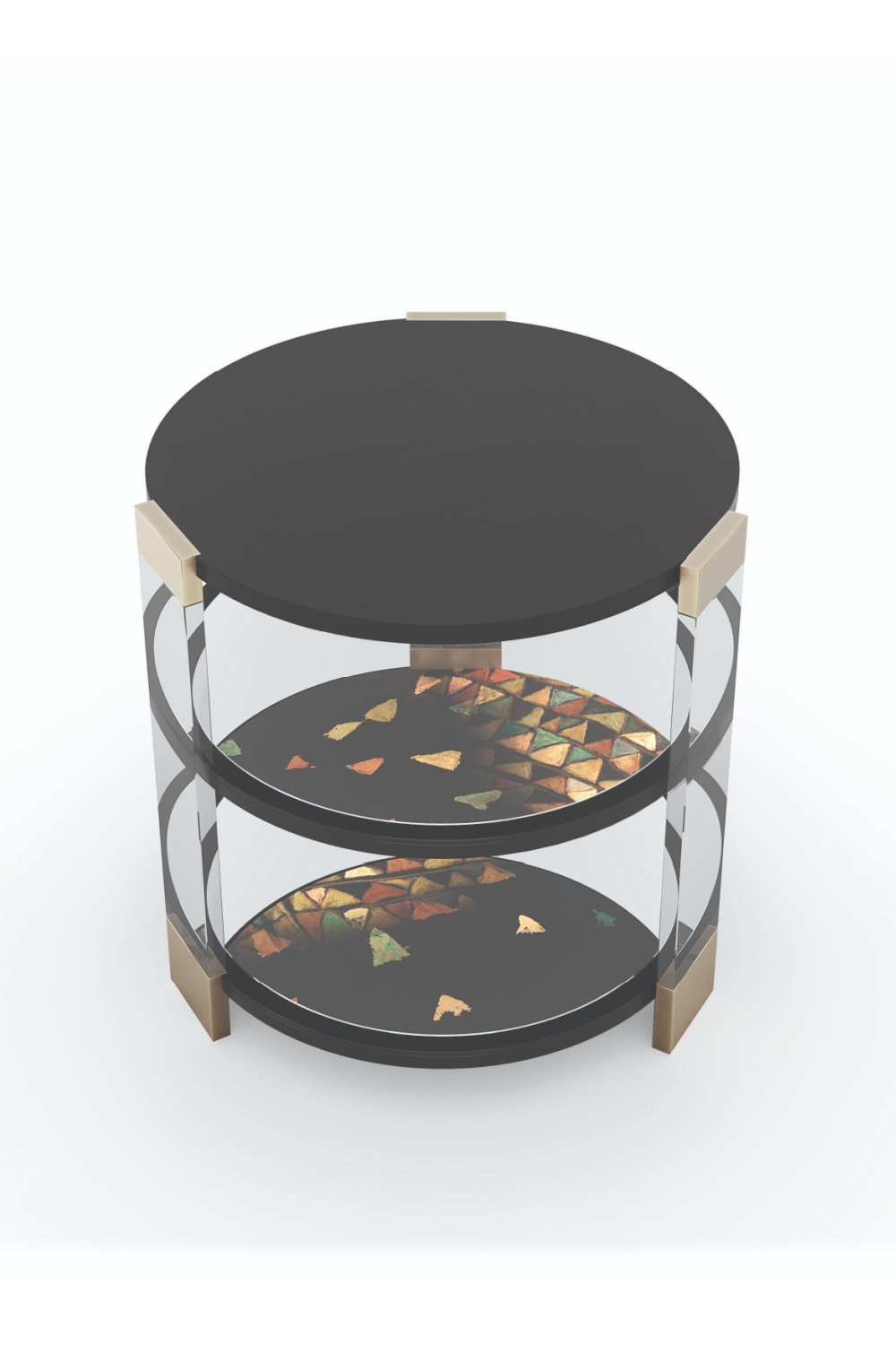 Round Mirrored Side Table | Caracole Go Around It | Oroa.com