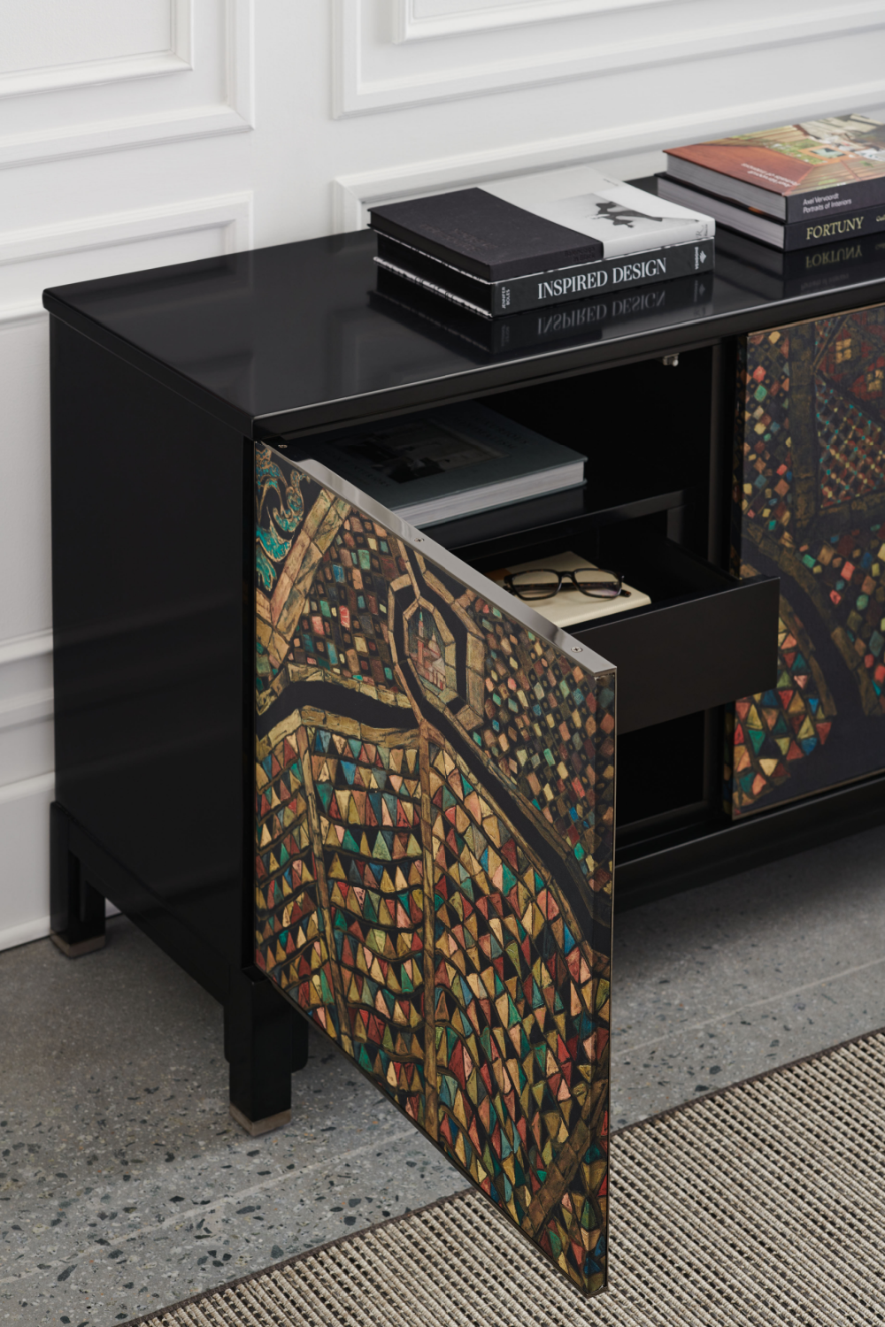 Art Printed Wooden Sideboard | Caracole Mosaic | Oroa.com