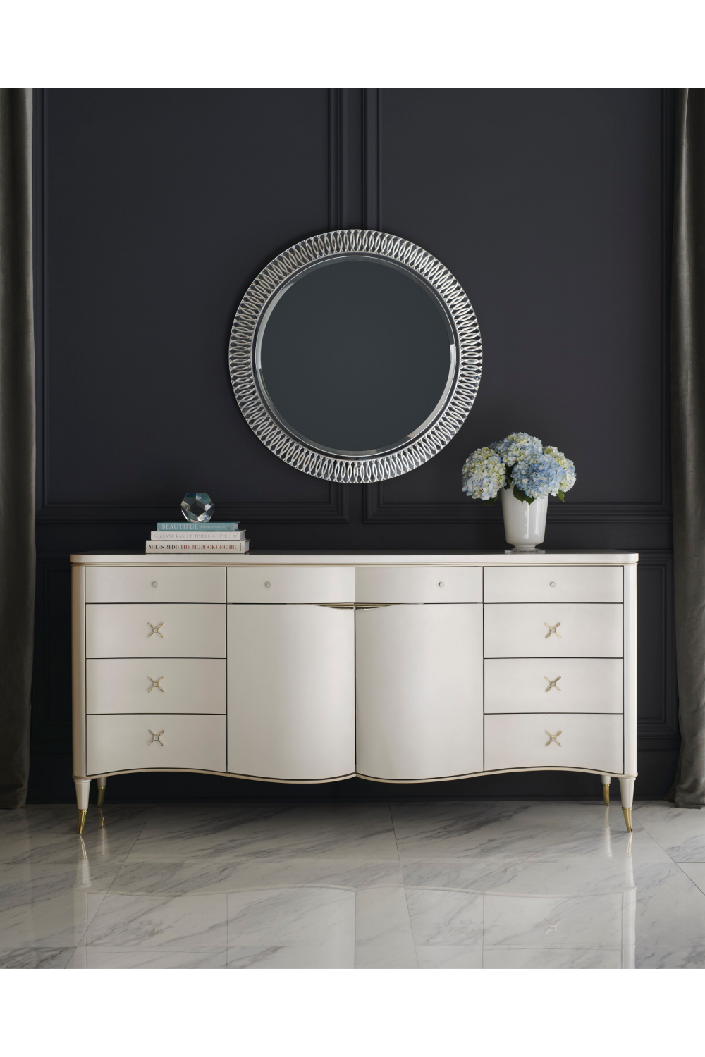 Cream Curved Dresser | Caracole Belle Of The Ball | Oroa.com