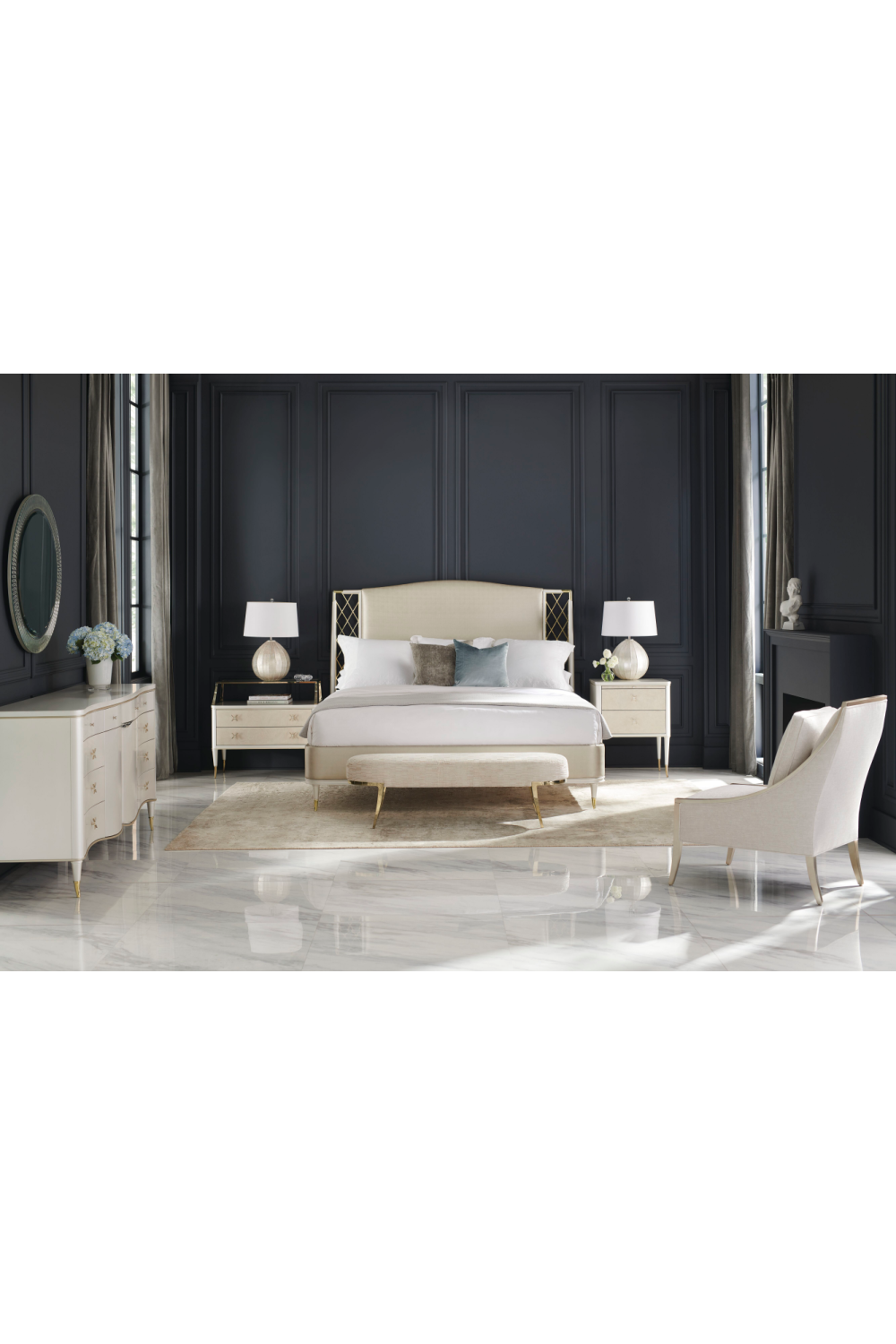 Cream Modern Nightstand | Caracole All Dolled Up | Oroa.com