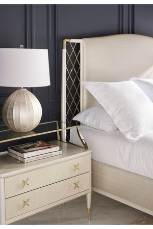 Beige Metal Trellis Bed | Caracole Star Of The Night | Oroa.com